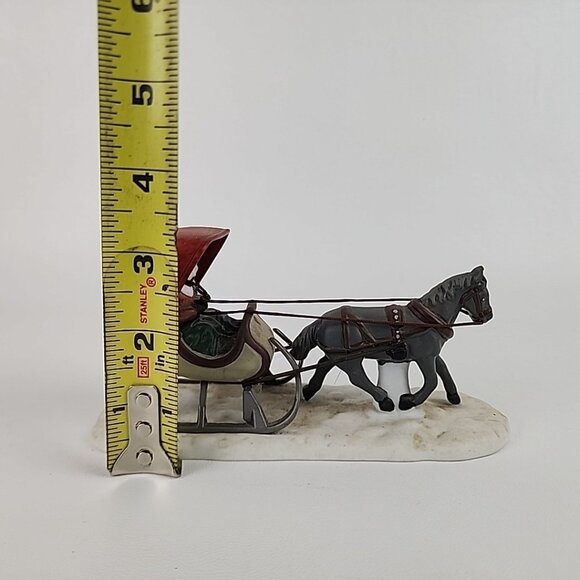 Department 56 Heritage Village "One Horse Open Sleigh" 5982-0 Accesory Vntg - Picture 6 of 8